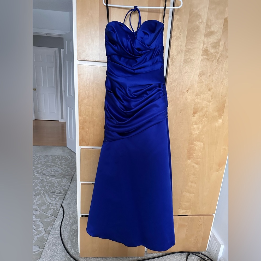 Strapless Royal Blue Dress